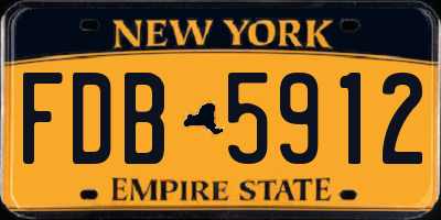 NY license plate FDB5912
