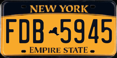 NY license plate FDB5945