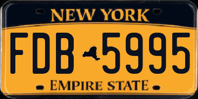NY license plate FDB5995