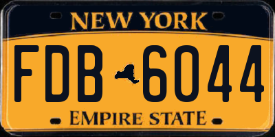 NY license plate FDB6044