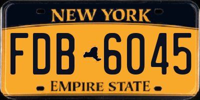 NY license plate FDB6045