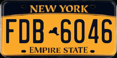 NY license plate FDB6046