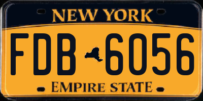 NY license plate FDB6056