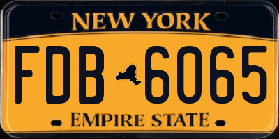 NY license plate FDB6065