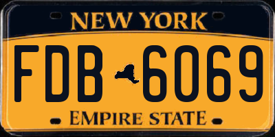 NY license plate FDB6069