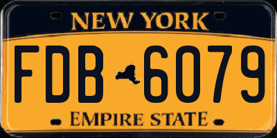 NY license plate FDB6079