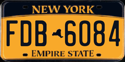 NY license plate FDB6084