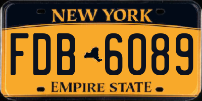 NY license plate FDB6089