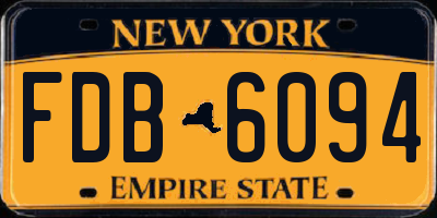 NY license plate FDB6094