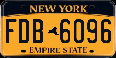 NY license plate FDB6096