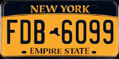 NY license plate FDB6099