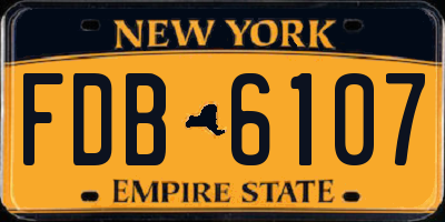NY license plate FDB6107
