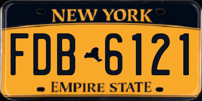 NY license plate FDB6121