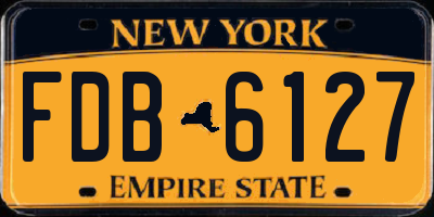 NY license plate FDB6127
