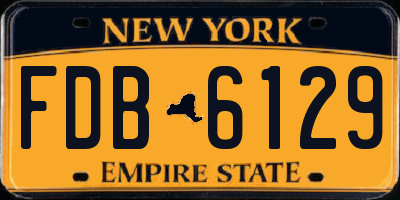 NY license plate FDB6129