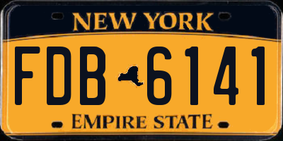 NY license plate FDB6141