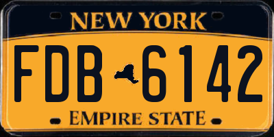 NY license plate FDB6142