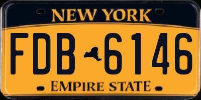 NY license plate FDB6146