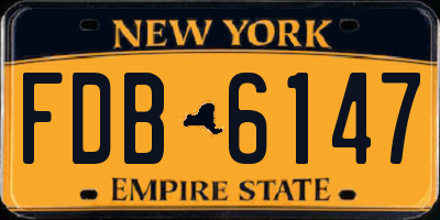 NY license plate FDB6147