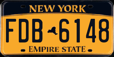 NY license plate FDB6148