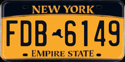NY license plate FDB6149