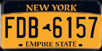 NY license plate FDB6157