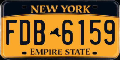 NY license plate FDB6159