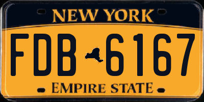 NY license plate FDB6167