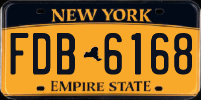 NY license plate FDB6168