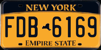NY license plate FDB6169