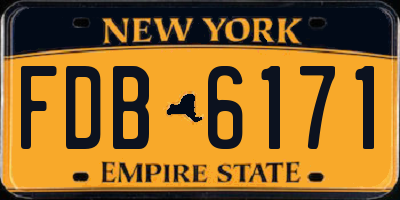 NY license plate FDB6171