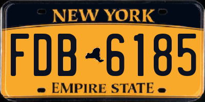 NY license plate FDB6185