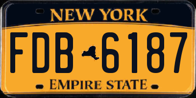 NY license plate FDB6187