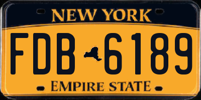 NY license plate FDB6189