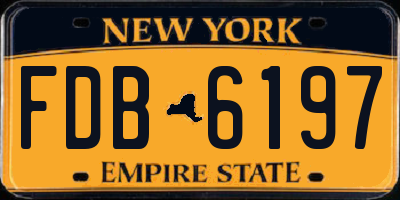 NY license plate FDB6197