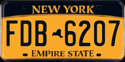 NY license plate FDB6207