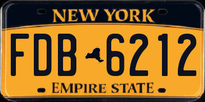 NY license plate FDB6212