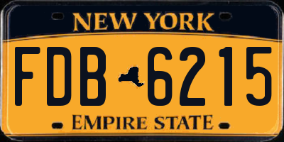 NY license plate FDB6215