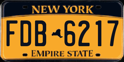 NY license plate FDB6217
