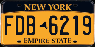 NY license plate FDB6219
