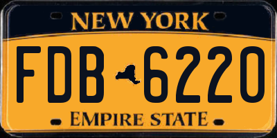 NY license plate FDB6220