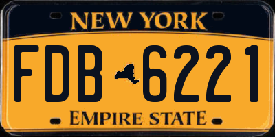 NY license plate FDB6221