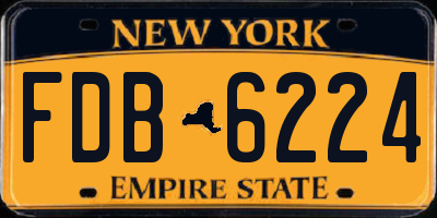 NY license plate FDB6224