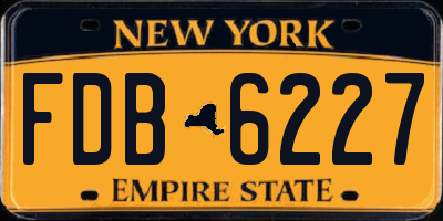 NY license plate FDB6227