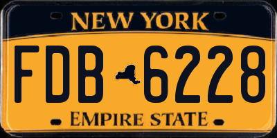 NY license plate FDB6228