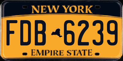 NY license plate FDB6239