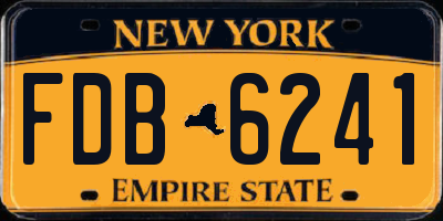 NY license plate FDB6241