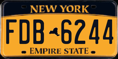 NY license plate FDB6244