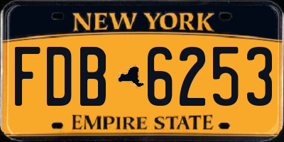 NY license plate FDB6253