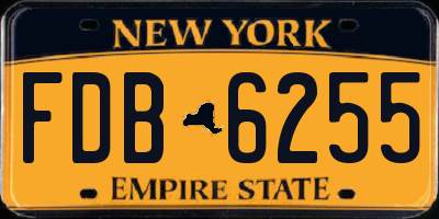 NY license plate FDB6255